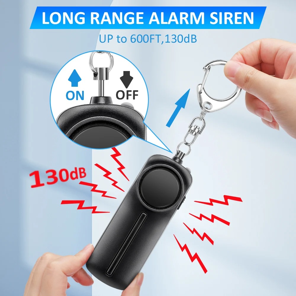 Personal Alarm Keychain - Allarme di autodifesa Allarme ultra rumoroso