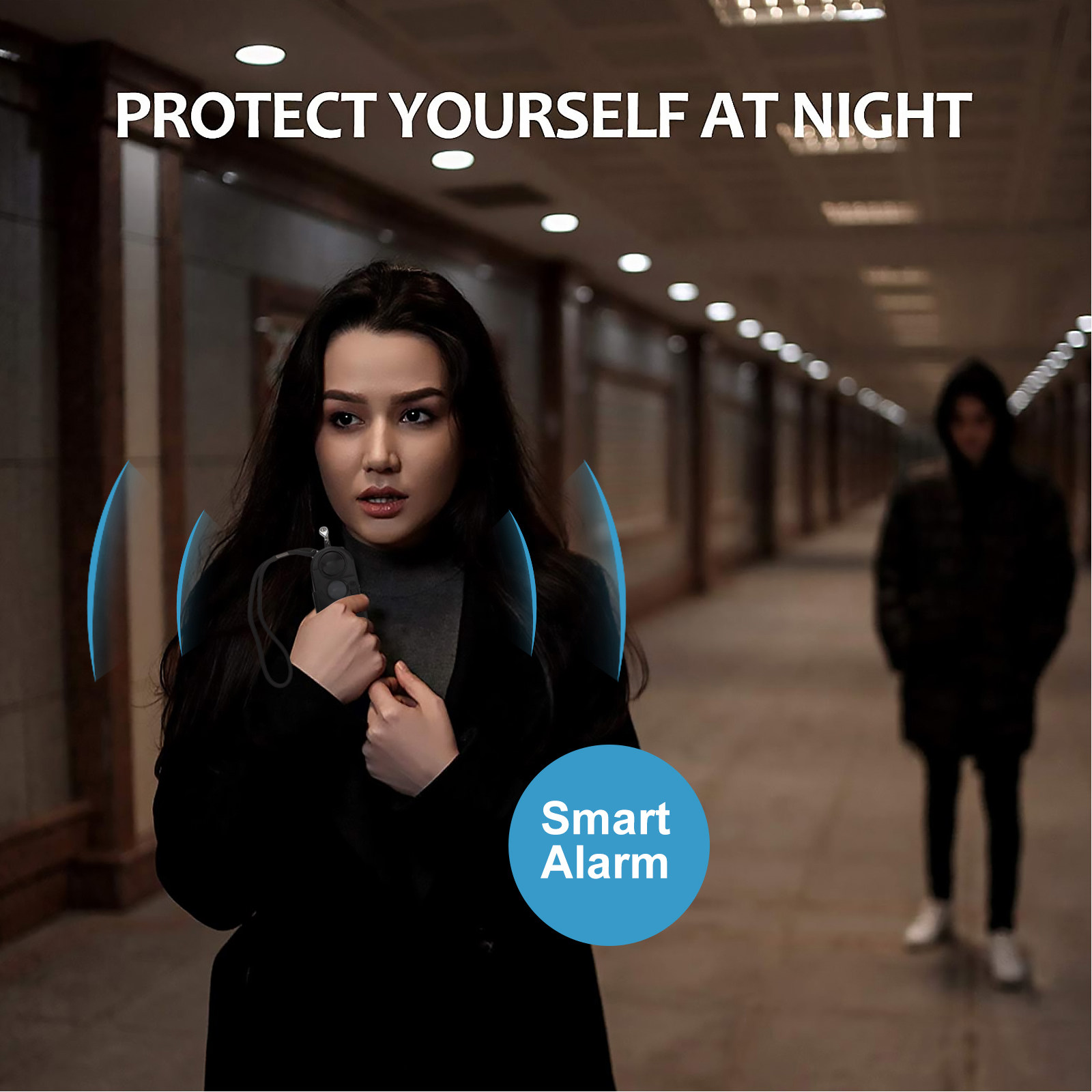 Personal Alarm Keychain - Allarme Personale a Doppia Funzione per
